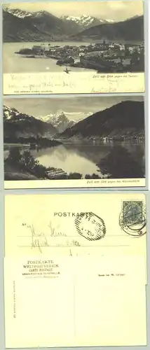 Zell (1026179) 2 Ansichtskarten. Nur 1 AK postalisch gelaufen 1904 (Gebrauchsspuren)