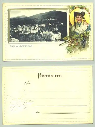 Badenweiler um 1900 (intern : ) Praegedruck-Ansichtskarte