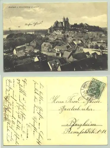 (intern : ) Breisach 1911. Ansichtskarte. PLZ-Bereich pauschal 79206