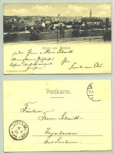 Bretten 1903 (intern : 1021886) Ansichtskarte