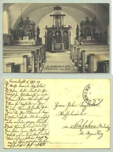 (1024499) Ansichtskarte. Hl. Grabkirche in Bühl. PLZ-Bereich pauschal 87509. Postalisch gelaufen 1909