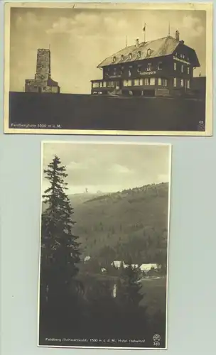 2 x Feldberg um 1930 ? (intern : ) 2 alte Foto-Ansichtskarten mit Motiven vom Feldberg