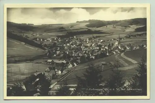 Furtwangen um 1935 (intern : ) Ansichtskarte. PLZ-Bereich pauschal 78120. Postalisch nicht gelaufen, vermutlich um 1935 ?