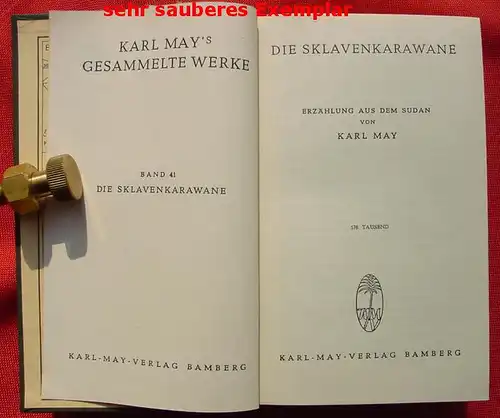 () Karl May, Bd 41 Die Sklavenkarawane. Karl-May-Verlag, Bamberg 1949. Sehr guter Zustand