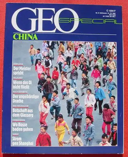 () Reisemagazin GEO-Spezial "China". 1987. 202 Seiten. Verlag Gruner + Jahr, Hamburg