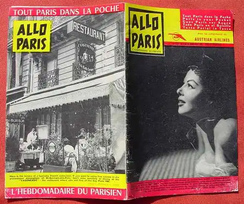 (1011227) "Allo Paris" Stadtfuehrer Nr. 328 vom 4. bis 10. Sept. 1963. 36 S., mit Bildern