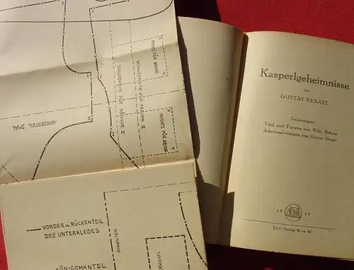 () Resatz "Kasperlgeheimnisse". 142 S., Verlag Ertl, Wien 1943. Mit Beilage in Lasche