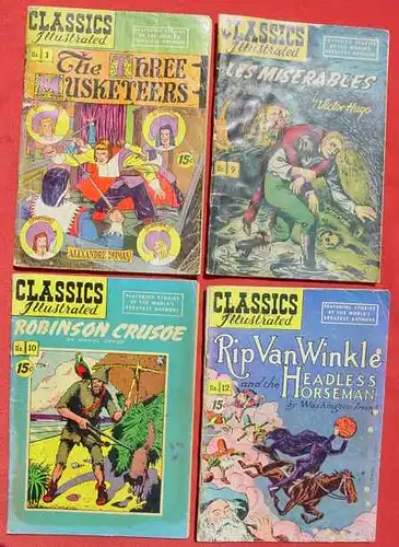 25 x USA Comics. Classics Illustrated. Zum Teil sehr alt ()