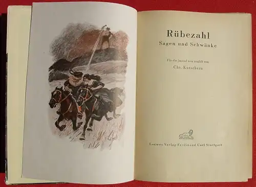 () "Rübezahl" Sagen. Fuer die Jugend. Kutschera. 1953 Loewes Verlag, F. Carl, Stuttgart