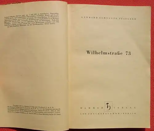 () "Wilhelmstrasse 73". Geschichtsschreibung der deutschen Katastrophe. 1947 Hammer-Verlag, Berlin