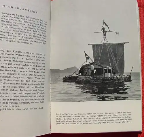 (1012651) Heyerdahl. Ein Floss treibt ueber den Pazifik. 292 S., Nov. 1950 Ullstein-Verlag, Wien