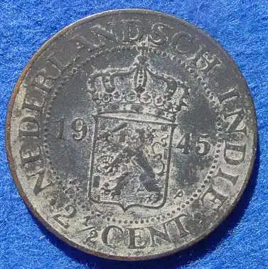 () Niederlaendisch Indien 2,5 Cent 1945