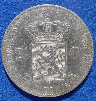 () Niederlande 2,5 Gulden 1874 Silbermuenze