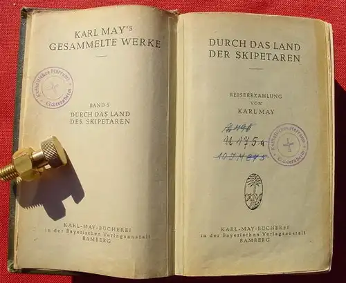 () Karl May, Bd 5 "Durch das Land der Skipetaren". Bamberg, 284. bis 303. T., starke Maengel