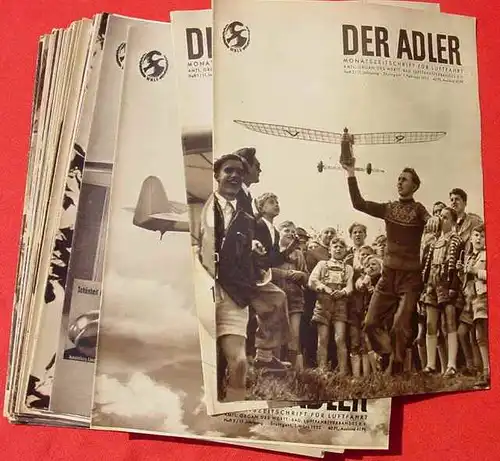 (1005352) 45 x Der ADLER. Flieger-Zeitschriften ab 1953. Magazine Luftfahrt