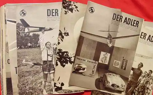 (1005352) 45 x Der ADLER. Flieger-Zeitschriften ab 1953. Magazine Luftfahrt