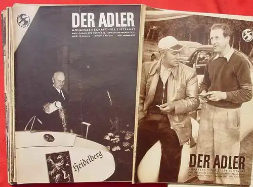 (1005352) 45 x Der ADLER. Flieger-Zeitschriften ab 1953. Magazine Luftfahrt