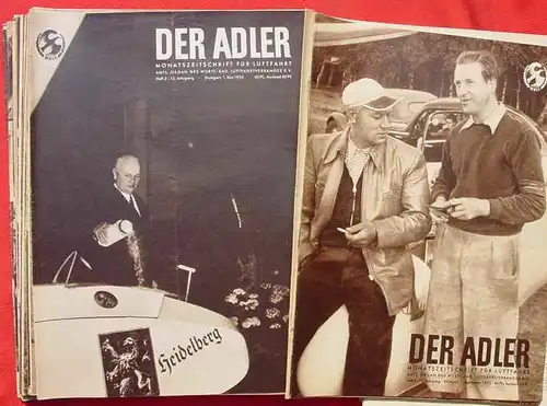 () 45 x Der ADLER. Flieger-Zeitschriften ab 1953. Magazine Luftfahrt