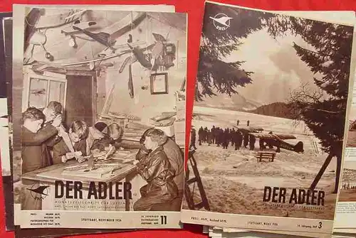 () 45 x Der ADLER. Flieger-Zeitschriften ab 1953. Magazine Luftfahrt