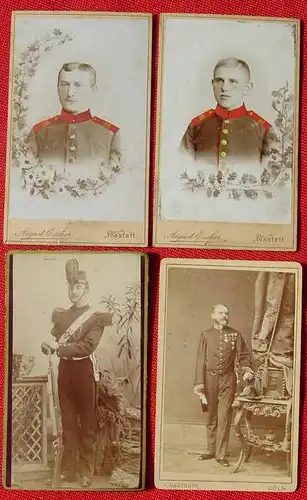 () 10 x alte Fotos Militaer-Motive 1872-1900 ? Militaria Photographien