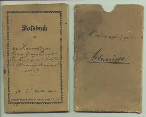 (2002671) Soldbuch. Badisches Leib-Grenadier-Regiment Nr. 109. Carlsruhe 1875