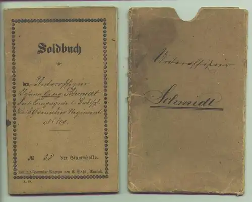 () Soldbuch. Badisches Leib-Grenadier-Regiment Nr. 109. Carlsruhe 1875