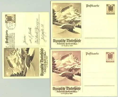 (0270118) 3 x Postkarten Olympiade 1936