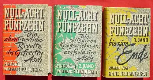 (0350504) Kirst "Null-acht Fuenfzehn" (Band I, II, III,) Verlag Desch, Muenchen 1954-55