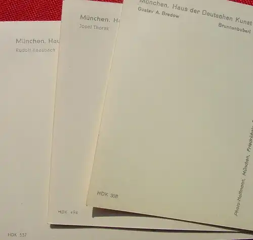 (1031631) Postkarten. Haus der Deutschen Kunst, Nr. 358, 494, 537