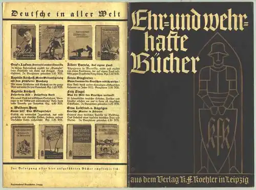 () Buecher-Infos : Verlag K. F. Koehler, Leipzig, um 1936