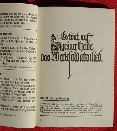 () "Singend wollen wir marschieren" Liederbuch Reichsarbeitsdienst. 160 S., Leipzig, um 1939