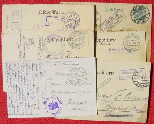 (1030604) Interessante Stempel Feldpostkarten, Belege ? 1. Weltkrieg / WK I