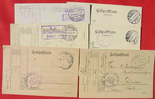 () Interessante Stempel Feldpostkarten, Belege ? 1. Weltkrieg / WK I