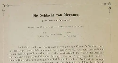 () Original Stahlstich um 1880 'The Battle Of Meeanee'. Grafik. Militaria