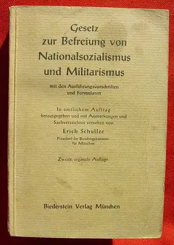 (2001559) Schullze. Gesetz zur Befreiung von Nationalsozialismus ... 1947