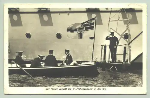 (1025771) Postkarte Kaiser Wilhelm II. / Panzerschiff Kansas 1911