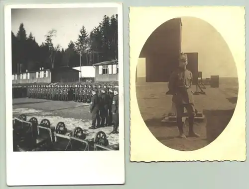 () 4 x Foto-Postkarten. Motive Militaer, um 1940