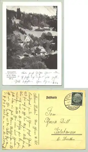 () St. Blasien 1939 Ansichtskarte. Erholungsstaette 'Friedegart'. PLZ-Bereich pauschal 79837. Postalisch gelaufen 1939