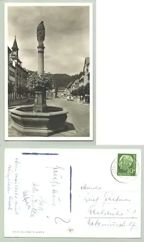 Waldkirch 1958 (intern : )  Ansichtskarte. PLZ-Bereich pauschal 79183