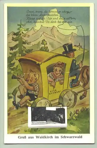 () Ansichtskarte Gruss aus Waldkirch, mit huebschem Leporello. PLZ-Bereich pauschal 79183. Postalisch nicht gelaufen, um 1950 ?