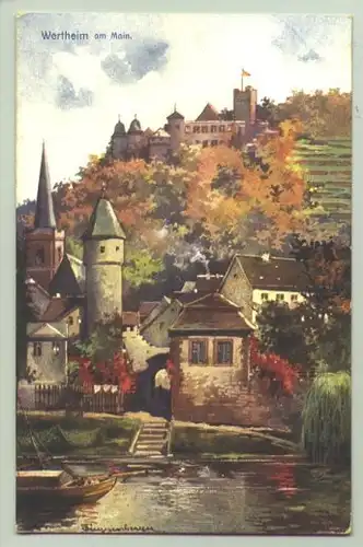 (1025003) Wertheim um 1910. Ansichtskarte. Postalisch nicht gelaufen, vermutlich um 1910. Huebsche Kuenstlerkarte. PLZ-Bereich pauschal 97877