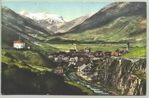 () Ansichtskarte aus der Schweiz. "Andermatt mit Hospenthal". Postalisch nicht gelaufen. Verlag Brennenstuhl, Meyringen, vermutlich um 1910