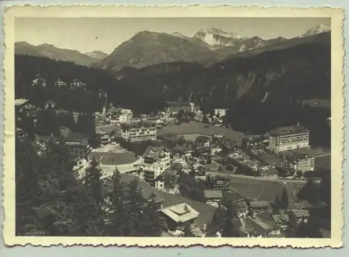 () Ansichtskarte aus der Schweiz. "Arosa". Beschrieben u. postalisch gelaufen mit Marke u. Stempel v. 1935