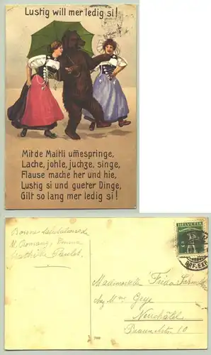 (1020264) Ansichtskarte aus der Schweiz. Bern. Postalisch gelaufen 1916 (etwas unleserlich)