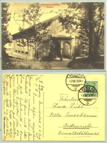 () Ansichtskarte. Heinrichsbad Herisau 'Kapelle'. Postalisch gelaufen 1908