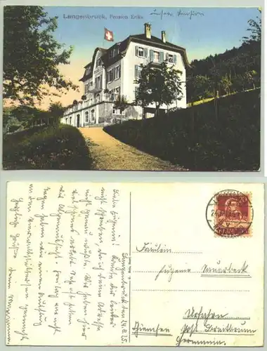 () Ansichtskarte aus der Schweiz. "Langenbruck". postalisch gelaufen 1925