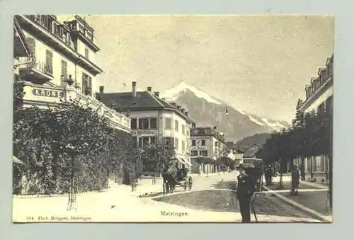 () Ansichtskarte aus der Schweiz. "Meiringen". Beschrieben u. postalisch gelaufen mit Marke u. Stempel v. 1905. Phot. Bruegger, Meiringen