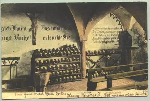 (1018479) Ansichtskarte aus der Schweiz. "Stans". Beschrieben u. postalisch gelaufen mit Marke u. Stempel v. 1910