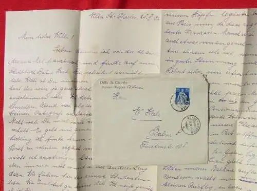 () Mehrseitiger Brief mit interessanten Infos aus der Villa St. Charles in Vordermeggen im Jahre 1914. Vielleicht auch fü den Heimatsammler interessant ?