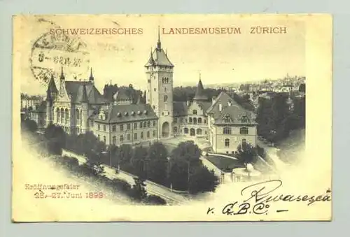 (1018512) Ansichtskarte aus der Schweiz. "Zürich - Schweizerisches Landesmuseum - Eroeffnungsfeier 1898"